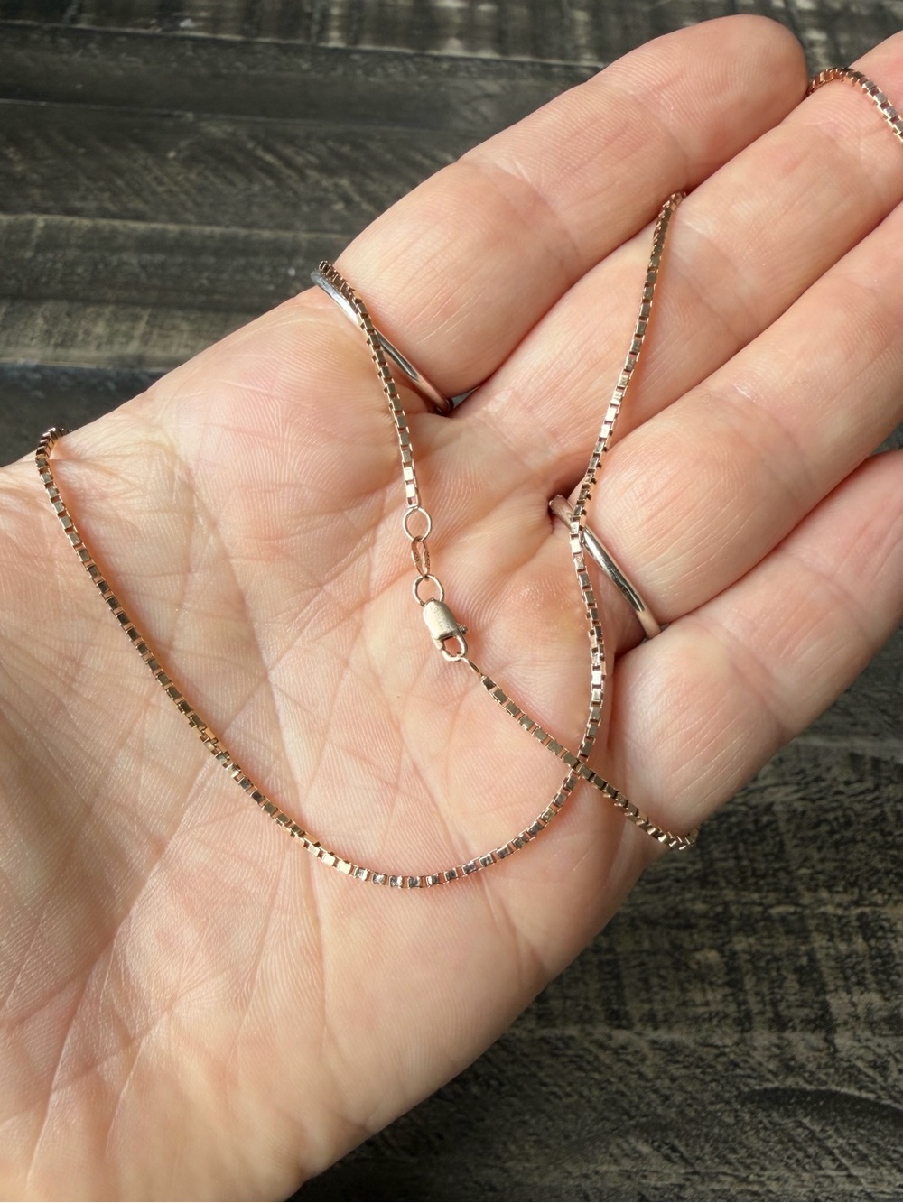 10K Gold Box Chain Necklace